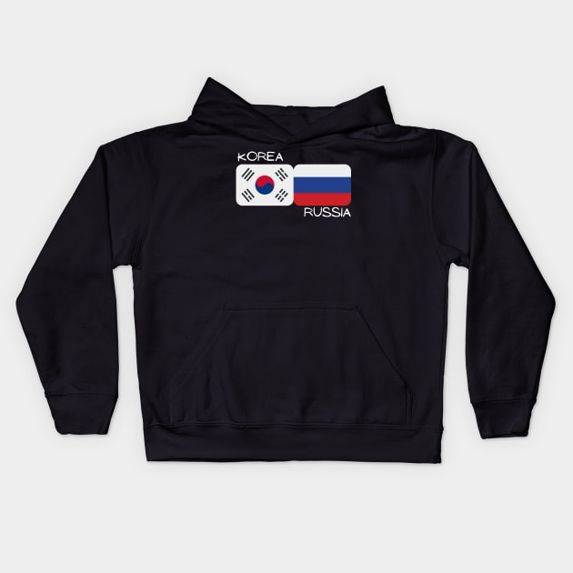 Korean Russian - Korea, Russia Kids Hoodie by The Korean Rage